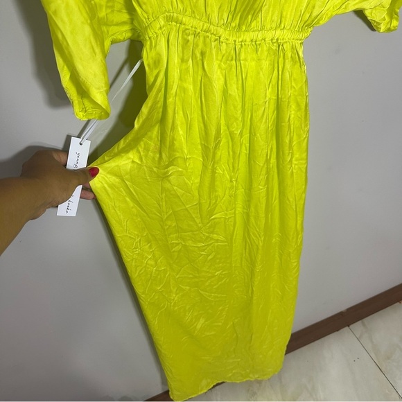 NWT Young Fabulous Broke Neon Wrap Maxi Dress Mermaidcore Siren Resort Vacay - Picture 14 of 15